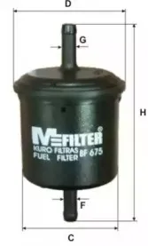 BF 675 MFILTER Топливный фильтр BF 675 MFILTER Топливный фильтр